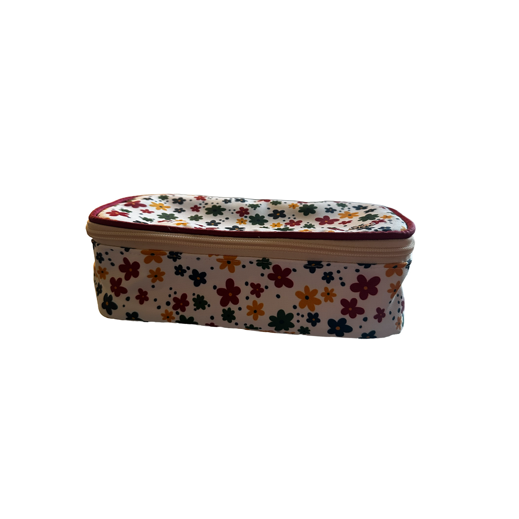 ESTUCHE ESCUELA FLORES COLORIDAS