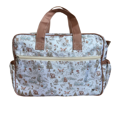DIAPER BAG WITH CHANGING MAT FOREST PRINT