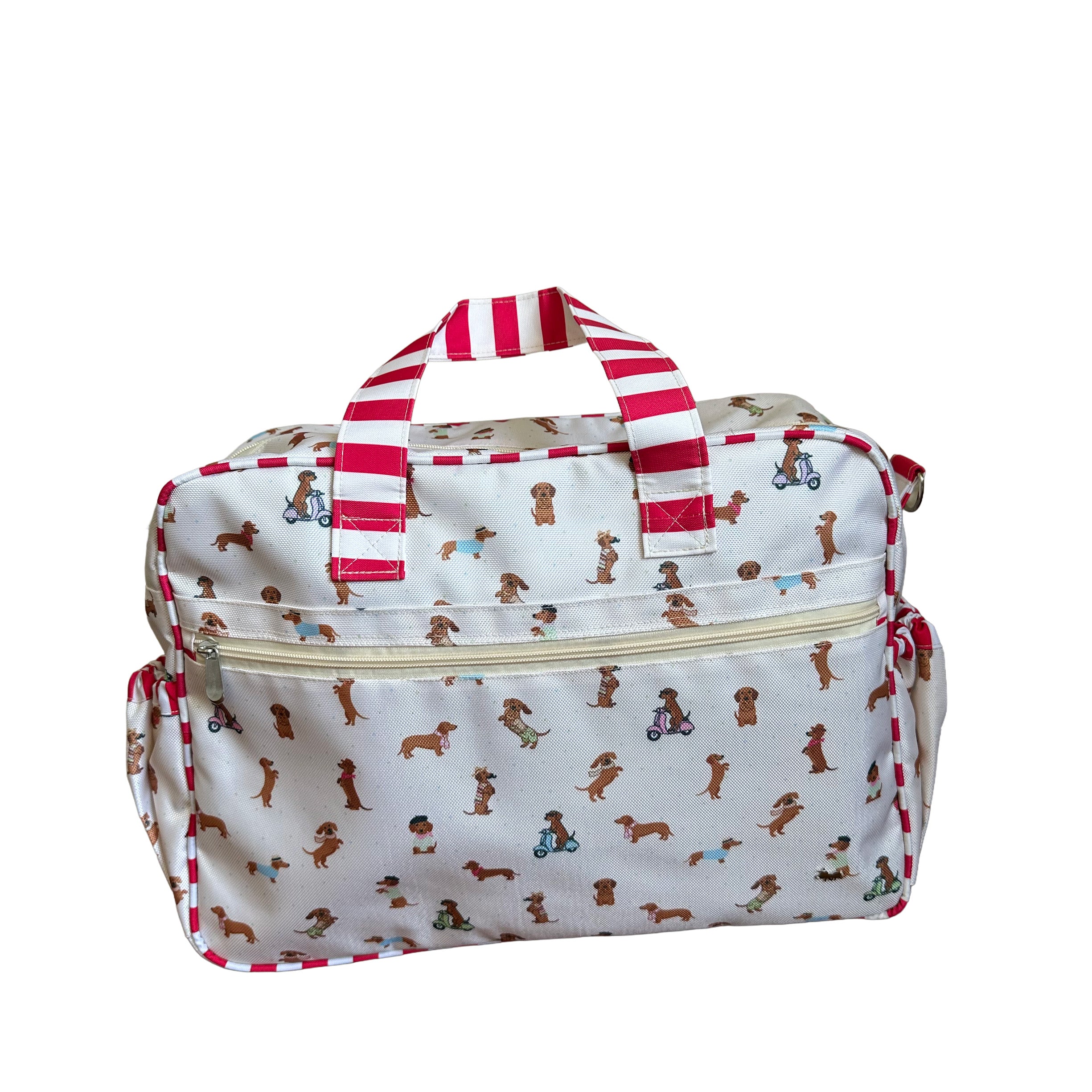 MALETA PAÑALERA CON CAMBIADOR PERRO SALCHICHA NIÑA