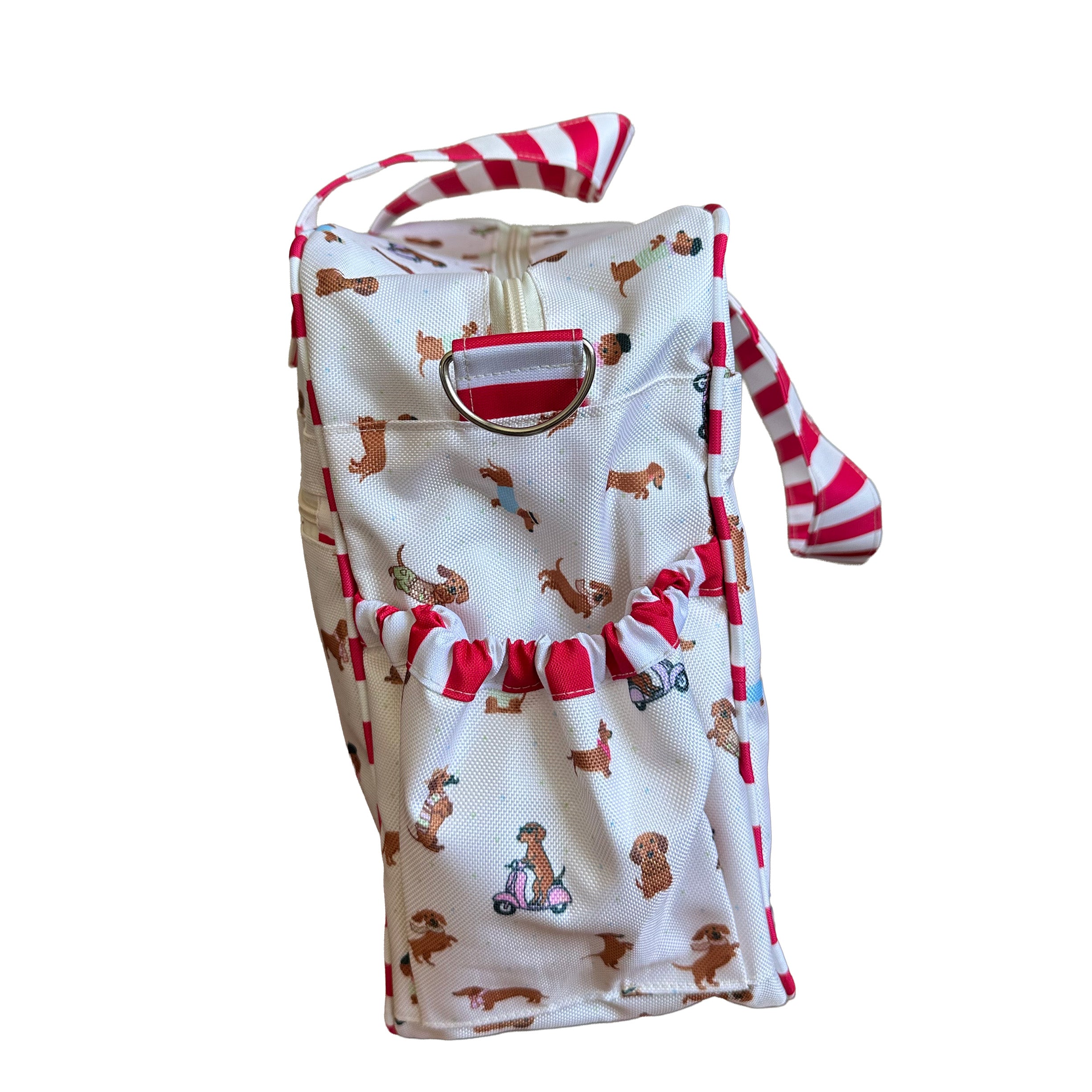 MALETA PAÑALERA CON CAMBIADOR PERRO SALCHICHA NIÑA