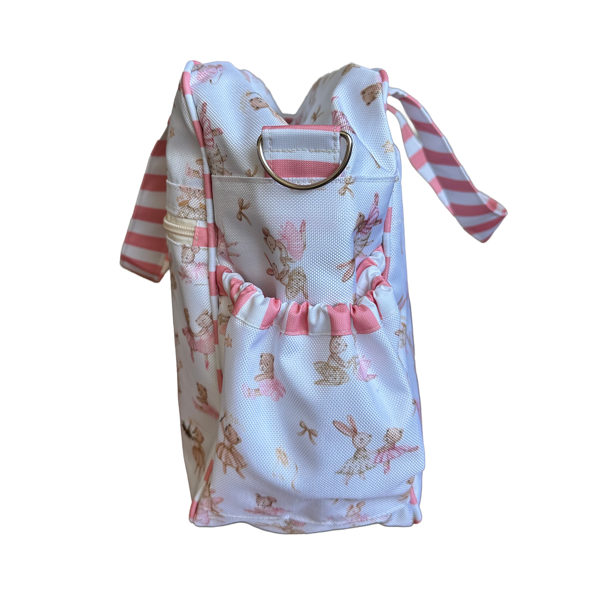 MALETA PAÑALERA CON CAMBIADOR BAILARINAS RATONAS ROSA