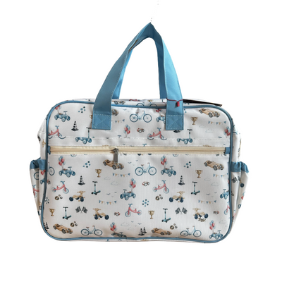 DIAPER BAG WITH CHANGING MAT CARS PRINT